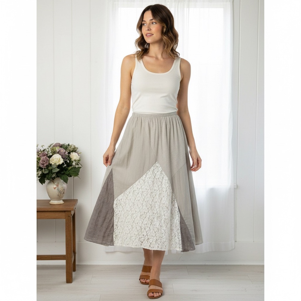 Style&Co. Boho Patchwork Skirt Hippie Boho Festival Spring Summer Vibes